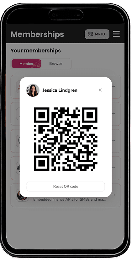 IDBuddy-appen visad i en mobiltelefon